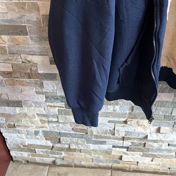 Navy Blue Sherpa-Lined Hoodie - Picture 4 of 6